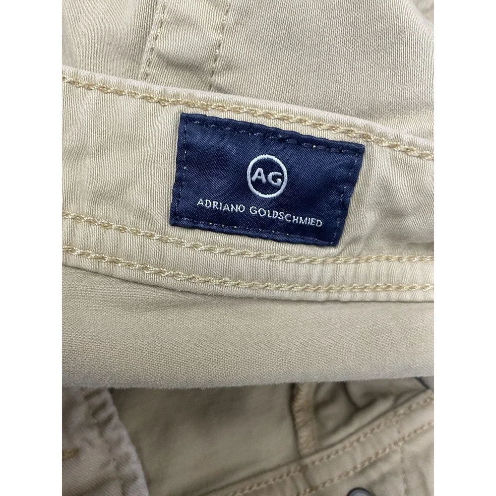 AG Adriano Goldschmied The Everett Slim Straight Leg Jeans Men 34x30 Beige/Tan